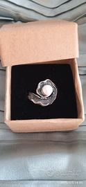 Anello d'epoca argento 925 e perla