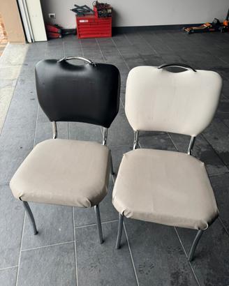 Quattro sedie in pelle