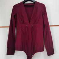 Silvian Heach Body a maniche lunghe borgogna