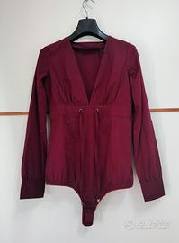 Silvian Heach Body a maniche lunghe borgogna