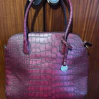 Borsa coccodrillo bordeaux