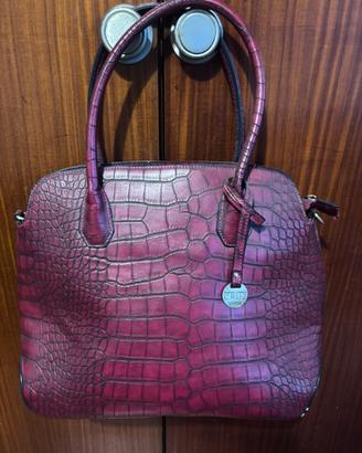Borsa coccodrillo bordeaux