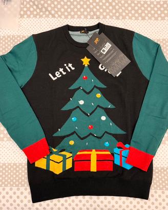 Maglione natalizio con luci reali a led unisex