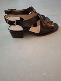 scarpe donna in pelle marrone T.38