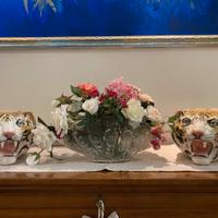 Tigre teste dali 'art decò stile vintage Ligabue