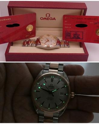 omega aqua terra 39 mm acciaio oro  automatico 