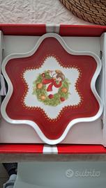 Piatto natalizio + kit coltello paletta torta THUN