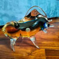 Toro in vetro di Murano 