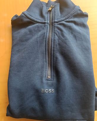 Felpa Hugo Boss blu con zip 💯