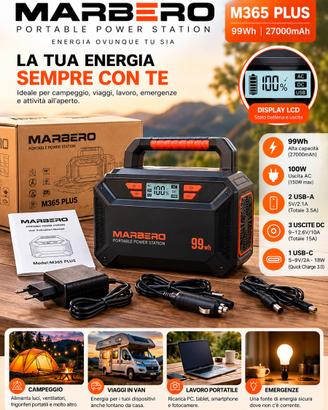 MARBERO M365 PLUS – Power Station Portatile 99Wh