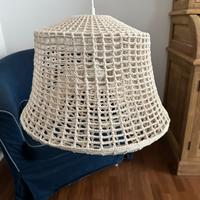 Lampadario Shabby Chic in cotone intrecci
