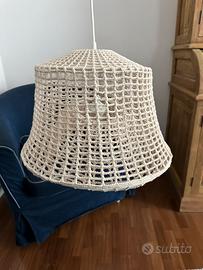 Lampadario Shabby Chic in cotone intrecci