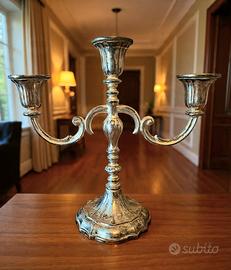 Candelabro Tedesco anni 60 placcato Argento 