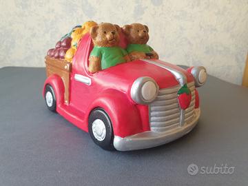 Camioncino Orsetti Frutta salvadanaio ceramica