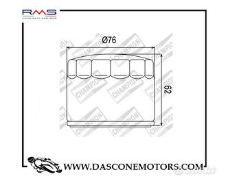 Filtro olio Champion COF060 Bmw S1000 RR-K 1300