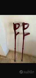Stampelle Mopedia con appoggio avambraccio rosse