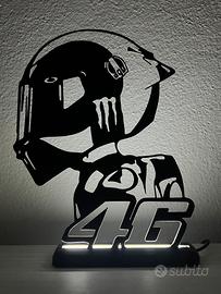 Valentino Rossi Lampada LED Silhouette Motogp