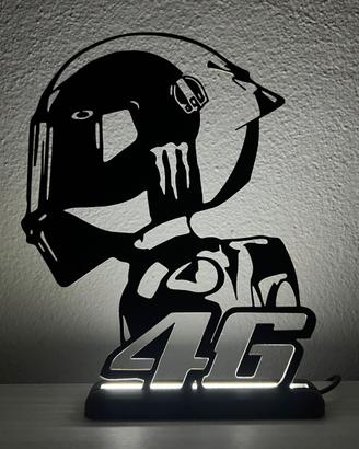 Valentino Rossi Lampada LED Silhouette Motogp