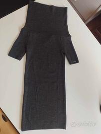 Maglione LIU JO 100% lana a costine grigio Tg. S