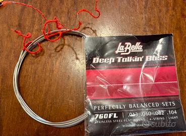 Corde flat usate per Basso elettrico Labella 760FL