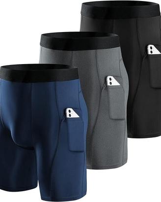 Niksa 3 Pezzi Pantaloncini Compressione Uomo