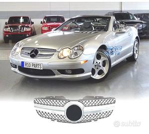 GRIGLIA MERCEDES CLASSE SL R230 01-08 CROMATA NERA