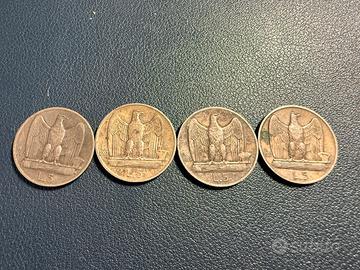 LOTTO 4 MONETE 5 LIRE