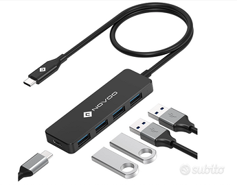 NOVOO USB C Hub 4 Ports USB 3.0