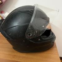 casco integrale moto nero