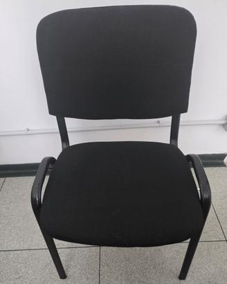 Sedia da ufficio in tessuto nero
