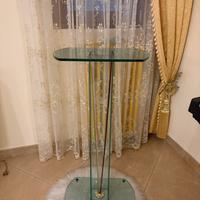 Tavolo in Cristallo Vintage anni '80 Stile Memphis