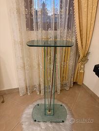 Tavolo in Cristallo Vintage anni '80 Stile Memphis