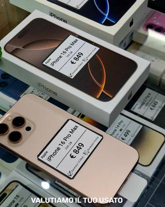 IPHONE 16 PRO MAX 256 GB titanio nero e sabbia 