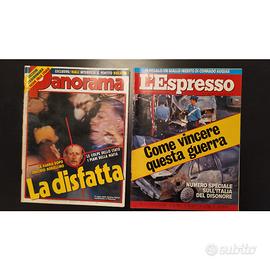 2 riviste morte Paolo Borsellino Panorama Espresso