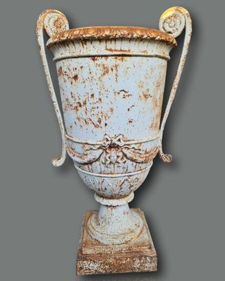 VASO MONUMENTALE IN GHISA H 189 DISPONIBILE COPPIA
