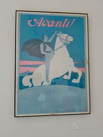 8 STAMPE TESTATE GIORNALISTICHE ANTICHE E CORNICI