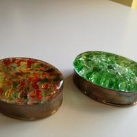 Scatoline silver plated e vetro