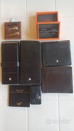 montblanc in pelle nera