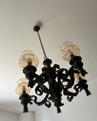 Lampadario rustico