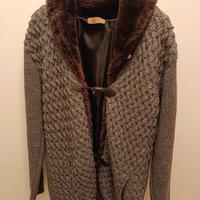 cappottino in lana con collo in pelo 