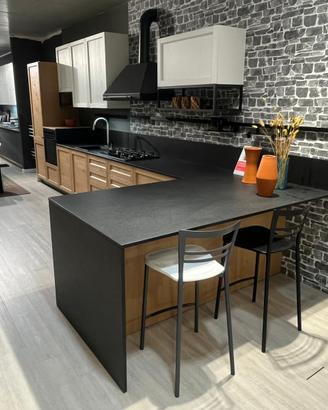 CUCINA STILE INDUSTRIAL IN LEGNO ROVERE E FAGGIO