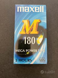 Cassette VHS Maxell E-180 nuove sigillate vintage