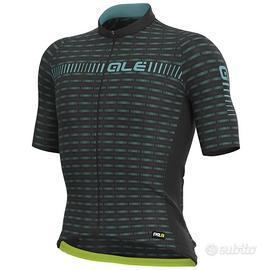 -50% Maglia Ale PRR Green Road-Nero/Turchese Tg. M