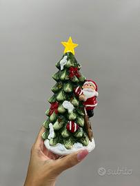 Albero di Natale in ceramica con luce
