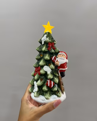 Albero di Natale in ceramica con luce