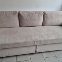 Divano letto matrimoniale e contenitore