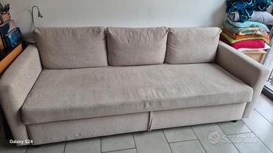 Divano letto matrimoniale e contenitore