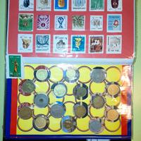 Collezione completa di francobolli e monete Egizia