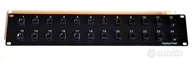 Pannello patch keystone panel 24 porte ethernet