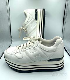 Hogan Sneakers donna bianche zeppe misura 39